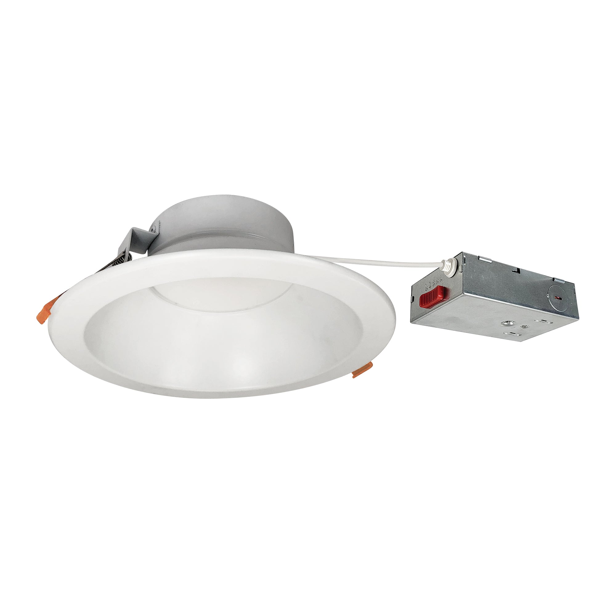 Nora Lighting NLTH-81TW-MPWLE4 - Recessed - 8 Inch Theia LED Downlight with Selectable CCT, 120-277V 0-10V, Matte Powder White Finish