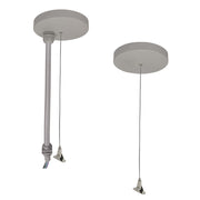 Nora Lighting NLUD-PCCA/6W-20 - Linear - 20' Pendant & Power Mounting Kit for NLUD Series, Aluminum Finish, wired for EM