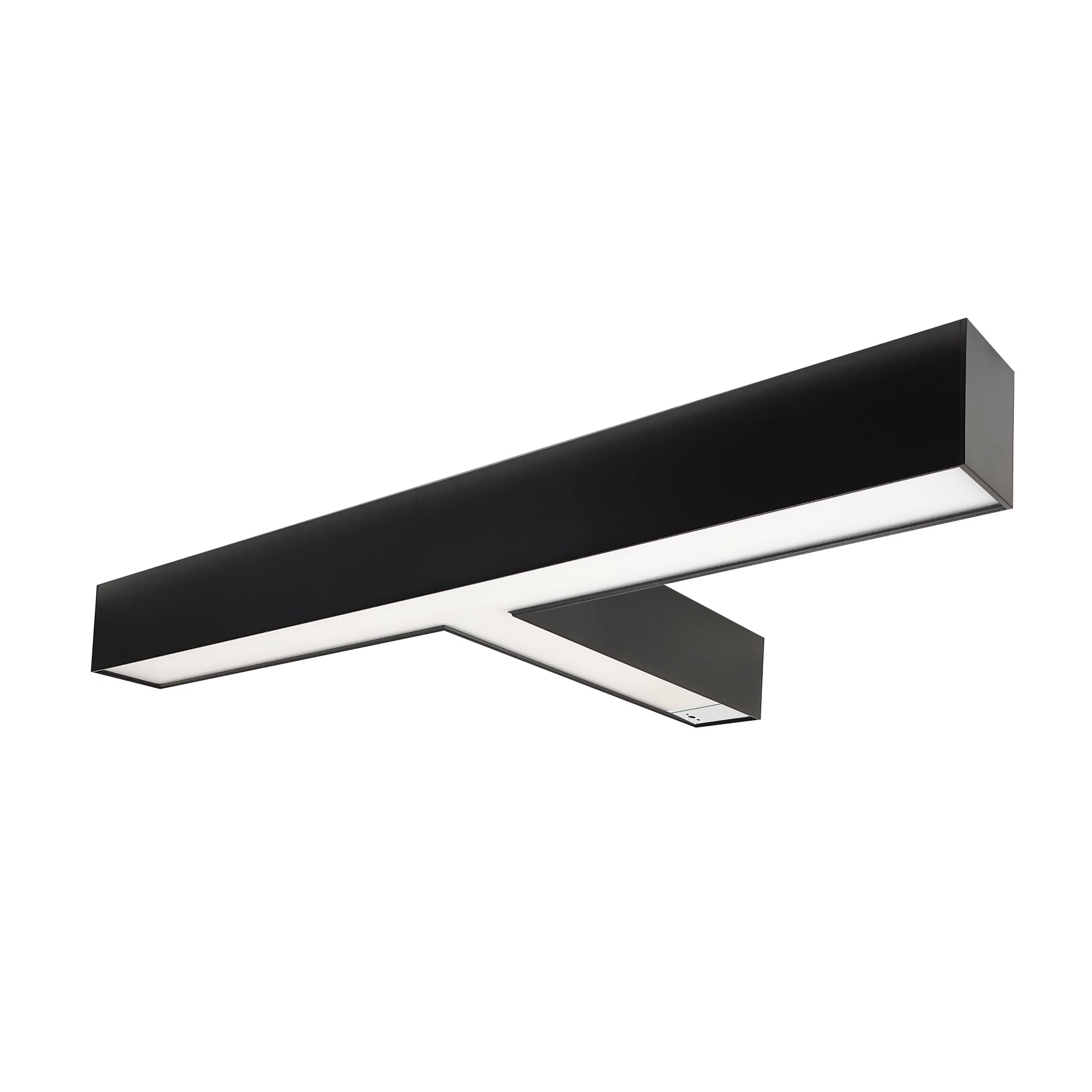 Nora Lighting NLUD-T334B/OS - Linear -  InchT Inch Shaped L-Line LED Indirect/Direct Linear, 5027lm / Selectable CCT, Black Finish, with Motion Sensor