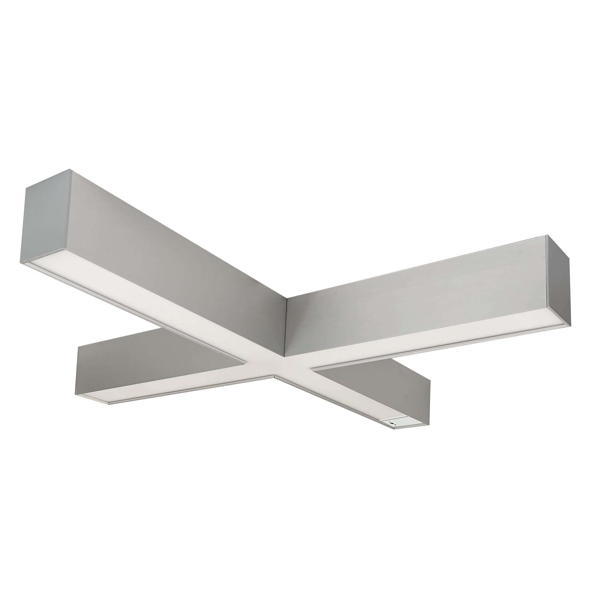 Nora Lighting NLUD-X334A/OS - Linear -  InchX Inch Shaped L-Line LED Indirect/Direct Linear, 6028lm / Selectable CCT, Aluminum finish, with Motion Sensor