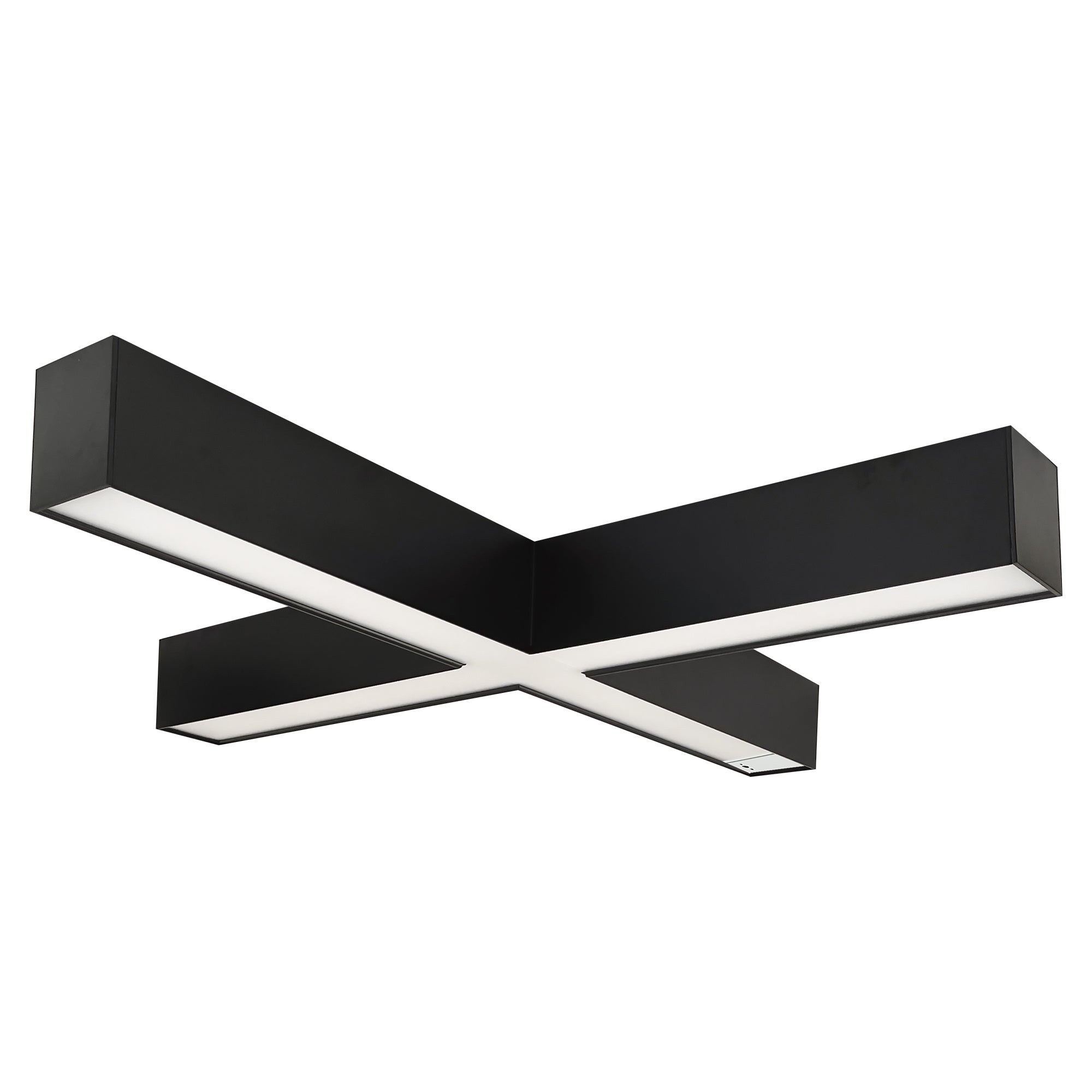 Nora Lighting NLUD-X334B/OS - Linear -  InchX Inch Shaped L-Line LED Indirect/Direct Linear, 6028lm / Selectable CCT, Black finish, with Motion Sensor