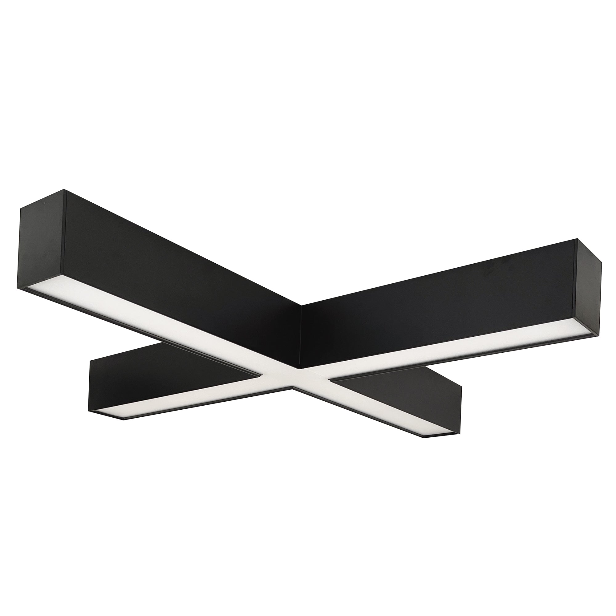 Nora Lighting NLUD-X334B - Linear -  InchX Inch Shaped L-Line LED Indirect/Direct Linear, 6028lm / Selectable CCT, Black finish