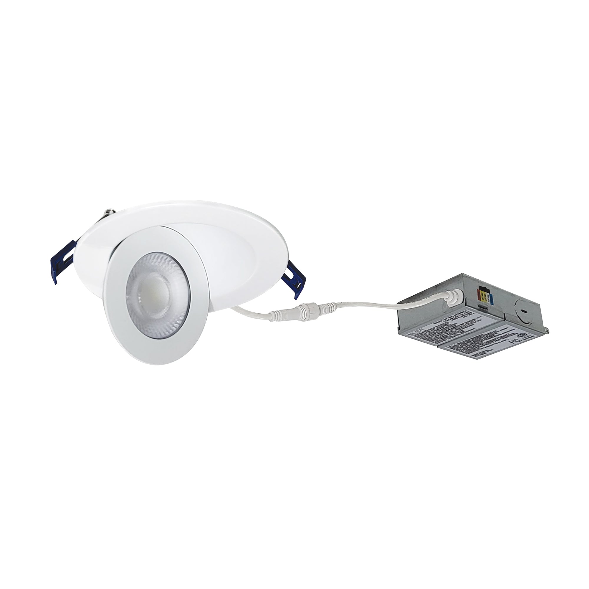 Nora Lighting NMC-4RTWMPW - Recessed - 4 Inch M-Curve Can-less Adjustable LED Downlight, Selectable CCT, 900lm / 9W, Matte Powder White finish