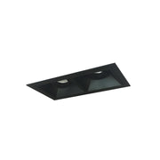 Nora Lighting NMIOT-12-B-AA-30X-10-B - Recessed - Iolite MLS 2-Head Trim Kit, Black Flange, 3000K, 1000lm, Black Adj. Snoot Trims