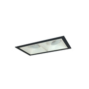 Nora Lighting NMIOT-12-B-AA-27X-10-MPW - Recessed - Iolite MLS 2-Head Trim Kit, Black Flange, 2700K, 1000lm, MPW Adj. Snoot Trims