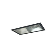 Nora Lighting NMIOT-12-B-AW-35X-10-HZ - Recessed - Iolite MLS 2-Head Trim Kit, Black Flange, 3500K, 1000lm, Haze Adj. Snoot/Wall Wash Trims