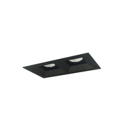 Nora Lighting NMIOT-12-B-FF-50X-10-B - Recessed - Iolite MLS 2-Head Trim Kit, Black Flange, 5000K, 1000lm, Black Fixed Downlt. Trims