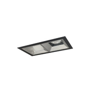 Nora Lighting NMIOT-12-B-FW-CDX-10-HZ - Recessed - Iolite MLS 2-Head Trim Kit, Black Flange, Comfort Dim, 800lm, Haze Fixed Downlt./Wall Wash Trims