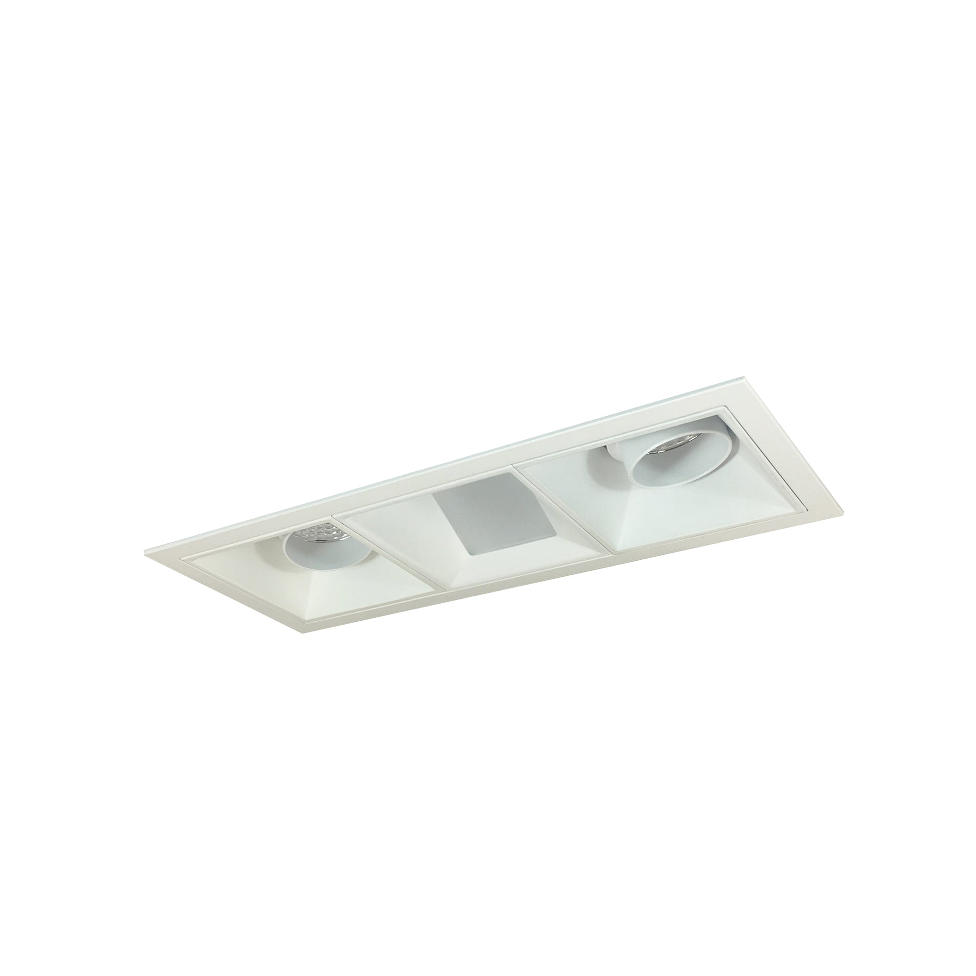 Nora Lighting NMIOT-13-MPW-AAW-CDX-10-MPW - Recessed - Iolite MLS 3-Head Trim Kit, MPW Flange, Comfort Dim, 800lm, MPW Adj. Snoot/Wall Wash Trims