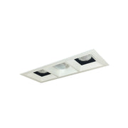 Nora Lighting NMIOT-13-MPW-AFF-CDX-10-BMPW - Recessed - Iolite MLS 3-Head Trim Kit, MPW Flange, Comfort Dim, 800lm, Black/MPW Adj. Snoot/Fixed Downlt. Trims