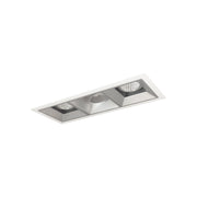 Nora Lighting NMIOT-13-MPW-AFF-30X-10-HZ - Recessed - Iolite MLS 3-Head Trim Kit, MPW Flange, 3000K, 1000lm, Haze Adj. Snoot/Fixed Downlt. Trims