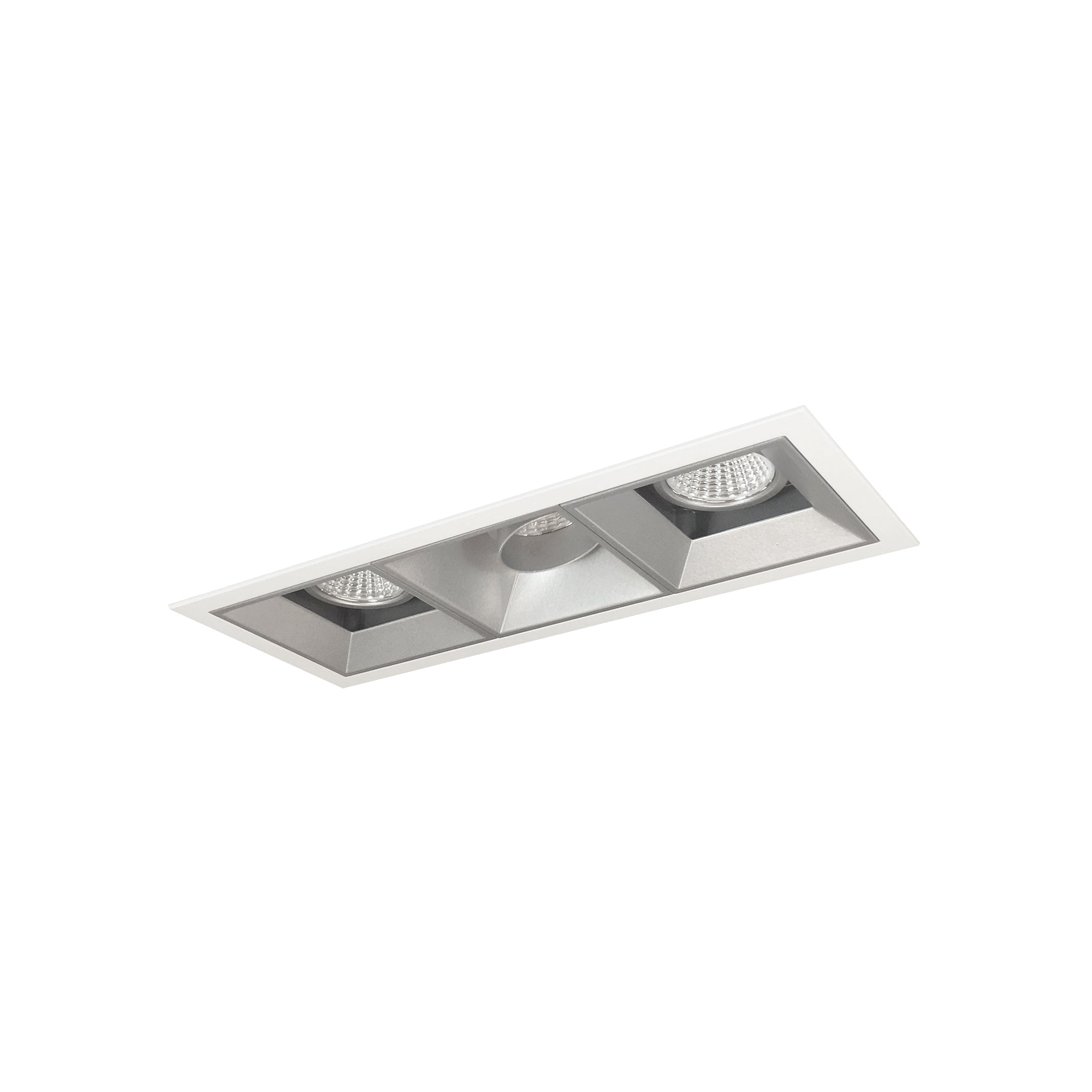 Nora Lighting NMIOT-13-MPW-AFF-CDX-10-HZ - Recessed - Iolite MLS 3-Head Trim Kit, MPW Flange, Comfort Dim, 800lm, Haze Adj. Snoot/Fixed Downlt. Trims