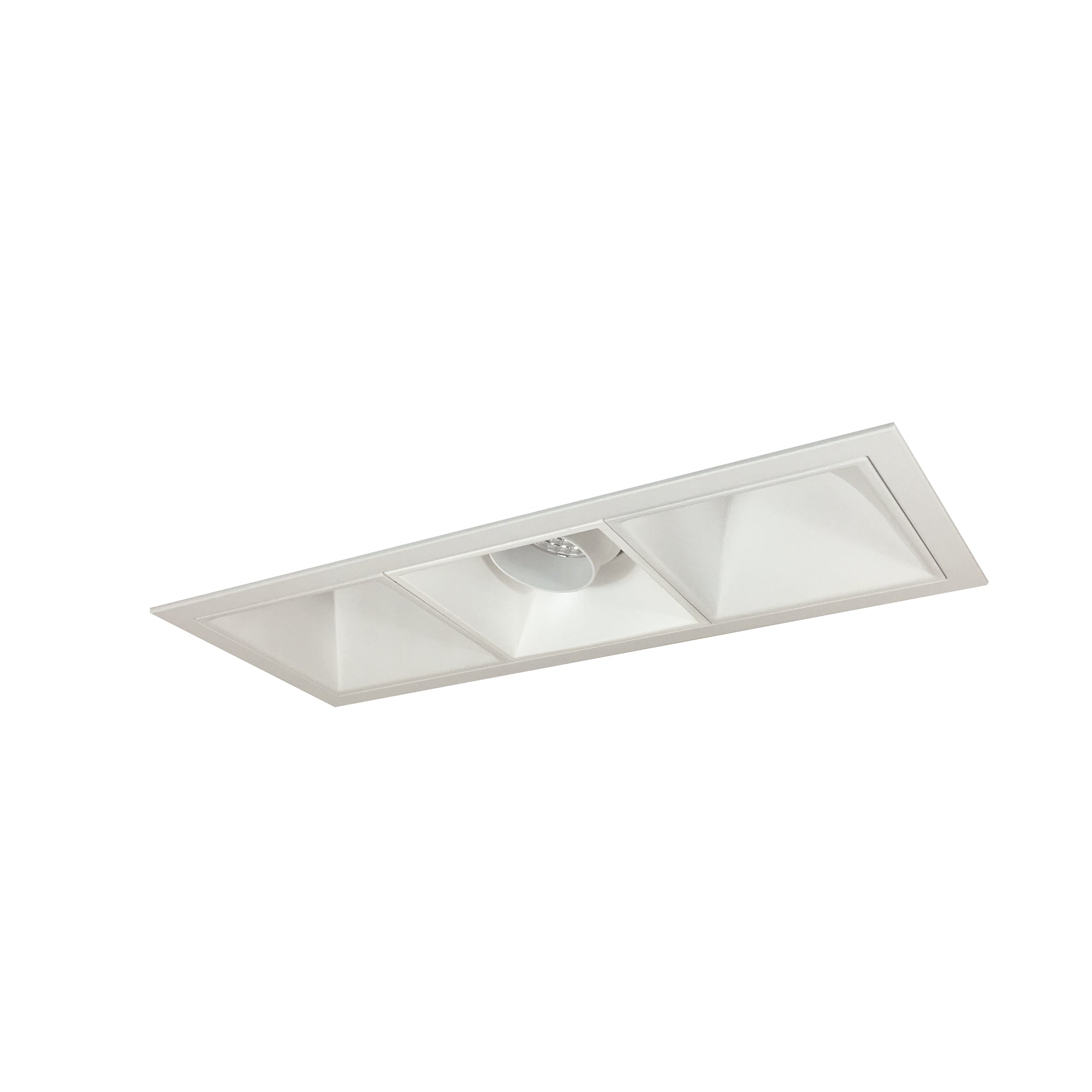 Nora Lighting NMIOT-13-MPW-AWW-30X-10-MPW - Recessed - Iolite MLS 3-Head Trim Kit, MPW Flange, 3000K, 1000lm, MPW Adj. Snoot/Wall Wash Trims