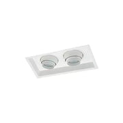 Nora Lighting NMRT-12628BW - Linear Recessed Light Fixture Trim with 2 Adjustable PAR30 Eyeball Lamps - Black with White Trim
