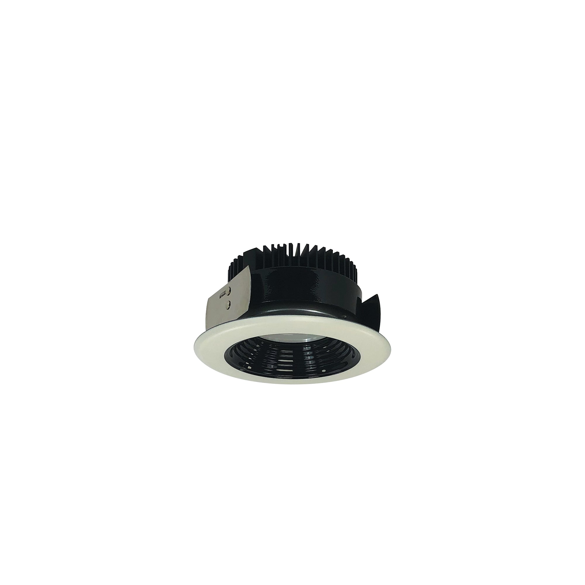 Nora Lighting NRM2-412L0940FBW - Recessed - 4 Inch Marquise II Trim, 900lm, 4000K, Flood Baffle, Black/White