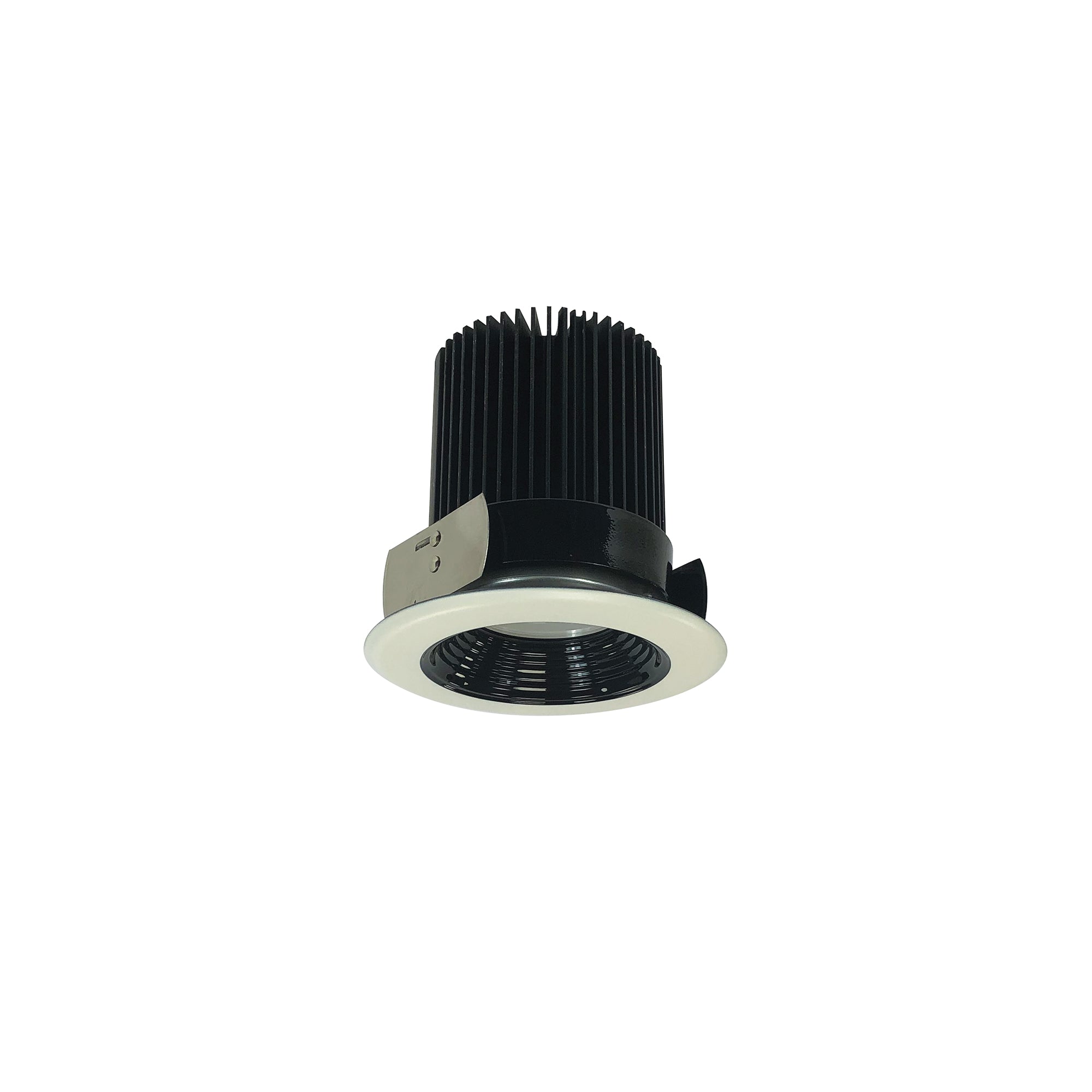 Nora Lighting NRM2-412L1527FBW - Recessed - 4 Inch Marquise II Trim, 1500lm, 2700K, Flood Baffle, Black/White