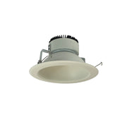 Nora Lighting NRM2-611L0930FMPW - Recessed - 6 Inch Marquise II Round Reflector, 900lm, 3000K, Flood, Matte Powder White