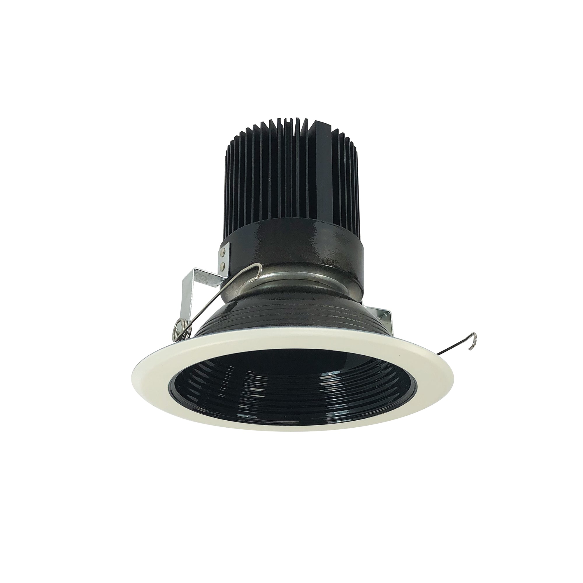 Nora Lighting NRM2-612L2027MBW - Recessed - 6 Inch Marquise II Trim, 2000lm, 2700K, Medium Flood Baffle, Black/White