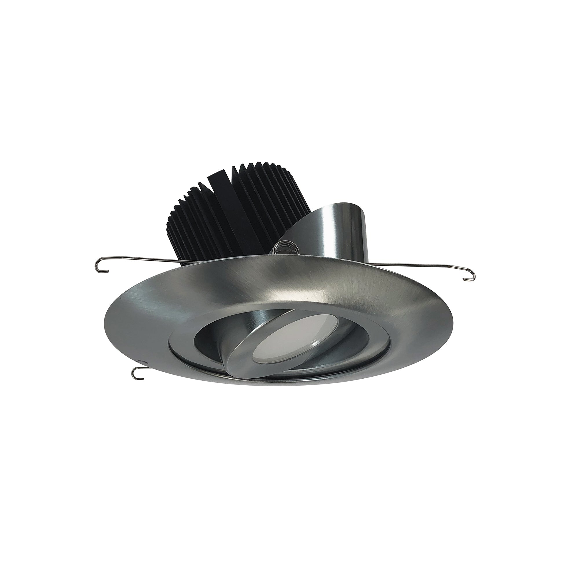 Nora Lighting NRM2-614L2530FNN - Recessed - 6 Inch Marquise II Round Surface Adjustable Trim, Flood, 2500lm, 3000K, Natural Metal (Not Compatible with NHRM2-625 Housings)