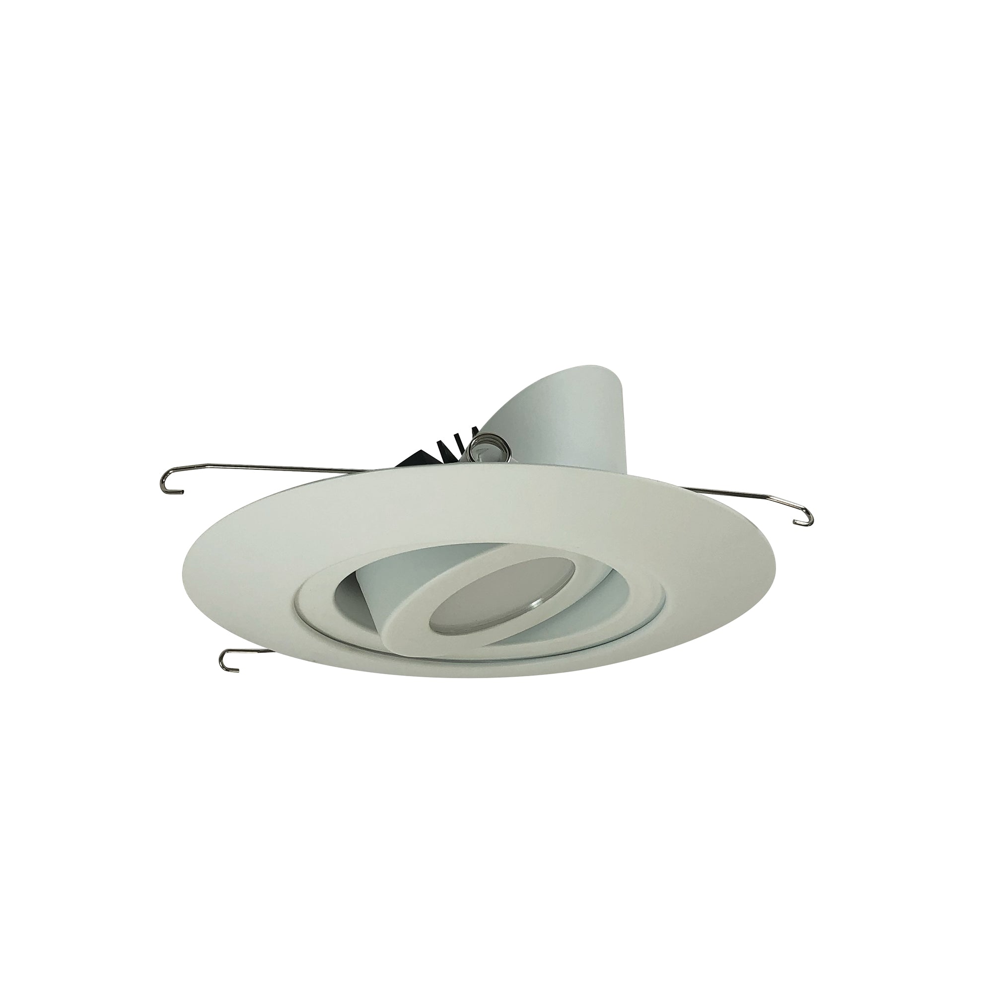 Nora Lighting NRM2-614L2540FMPW - Recessed - 6 Inch Marquise II Round Surface Adjustable Trim, Flood, 2500lm, 4000K, Matte Powder White (Not Compatible with NHRM2-625 Housings)