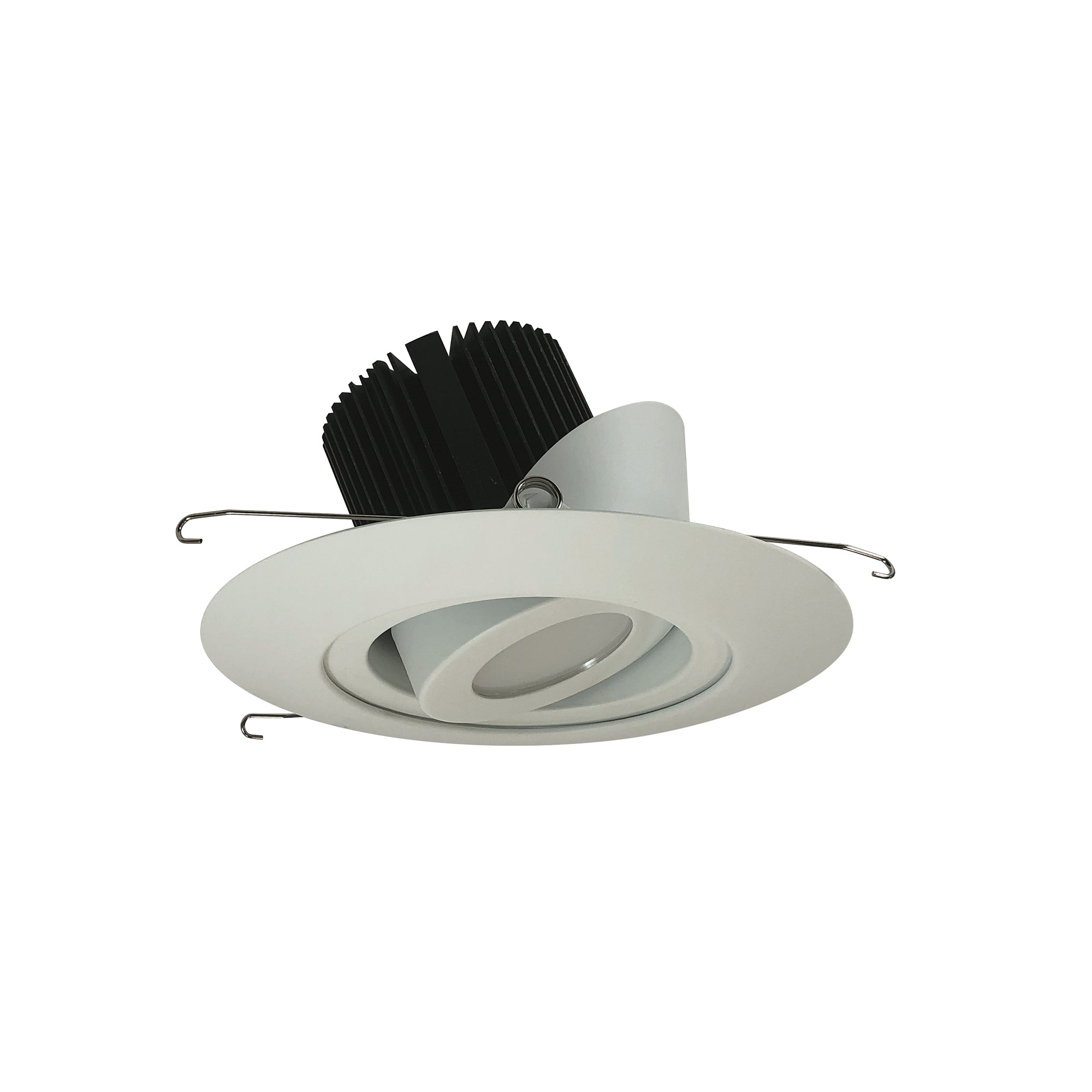Nora Lighting NRM2-614L2540FWW - Recessed - 6 Inch Marquise II Round Surface Adjustable Trim, Flood, 2500lm, 4000K, White (Not Compatible with NHRM2-625 Housings)
