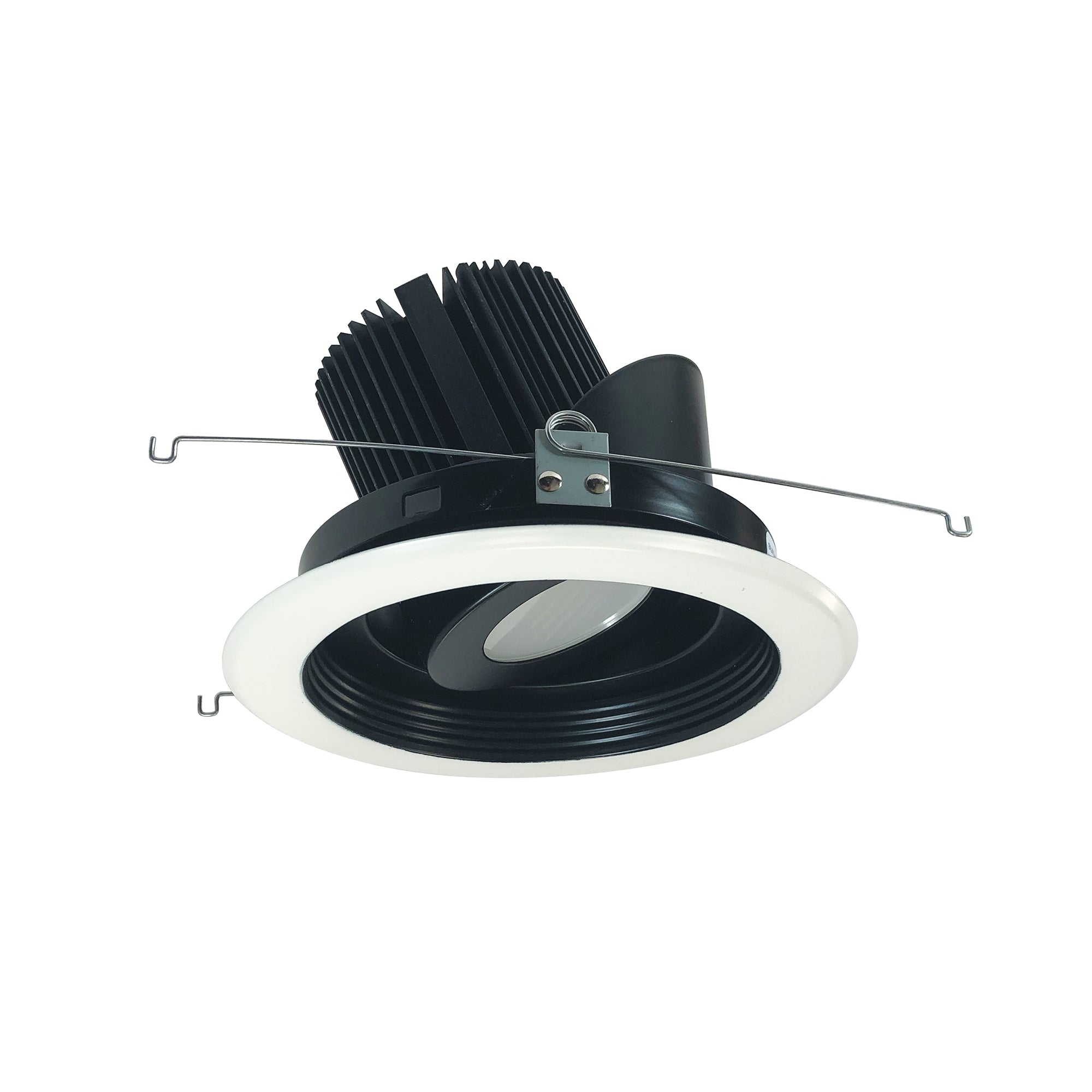 Nora Lighting NRM2-617L2535FBW - Recessed - 6 Inch Marquise II Round Regressed Adj. Baffle, Flood, 2500lm, 3500K, Black/White (Not Compatible with NHRM2-625 Housings)