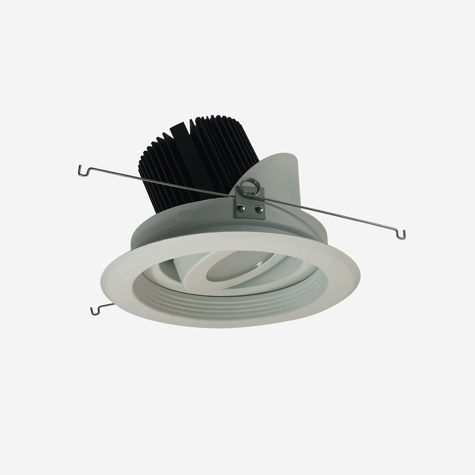Nora Lighting NRM2-617L2527MWW - Recessed - 6 Inch Marquise II Round Regressed Adj. Baffle, Medium Flood, 2500lm, 2700K, White (Not Compatible with NHRM2-625 Housings)