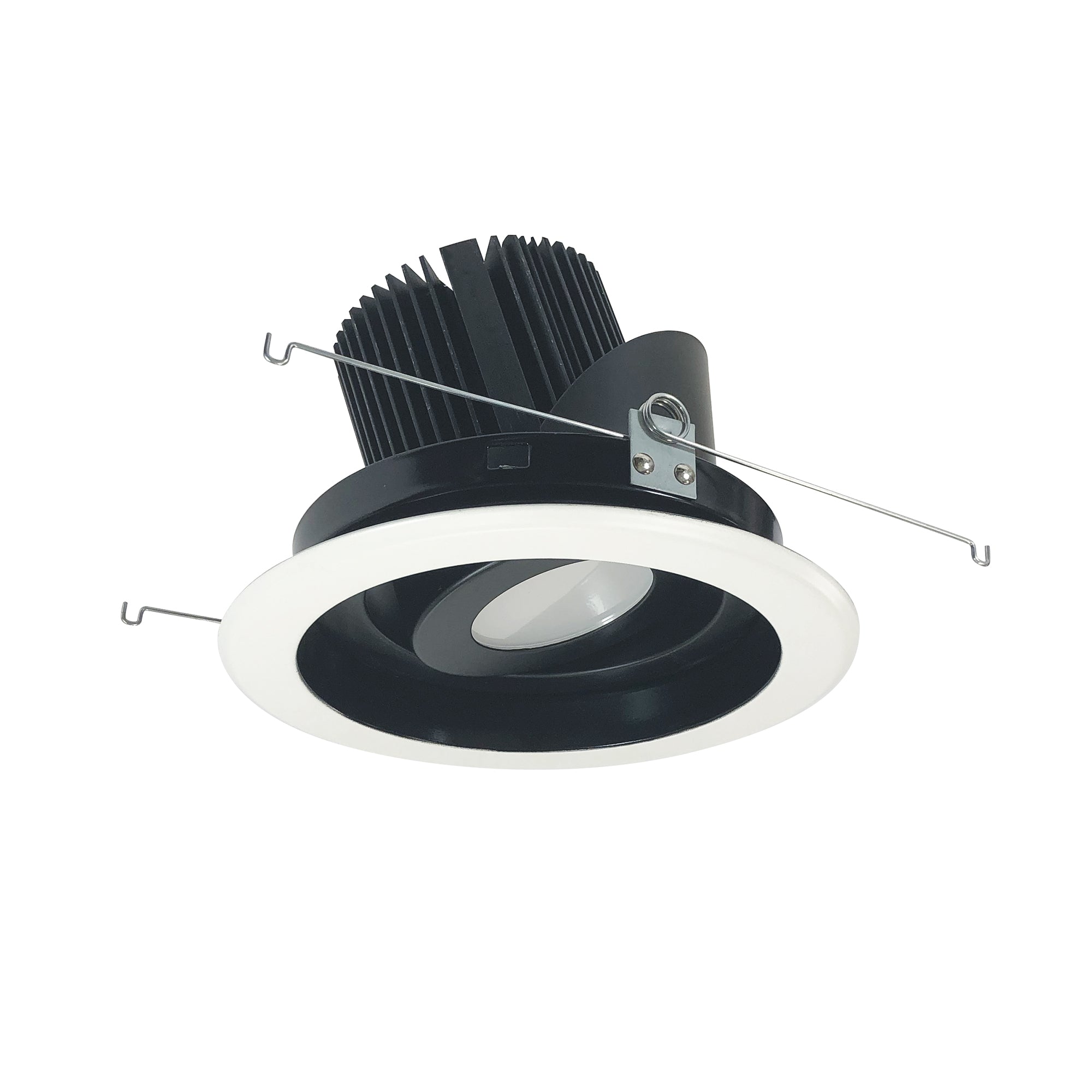 Nora Lighting NRM2-619L2540MBW - Recessed - 6 Inch Marquise II Round Regressed Adj. Reflector, Medium Flood, 2500lm, 4000K, Black/White (Not Compatible with NHRM2-625 Housings)