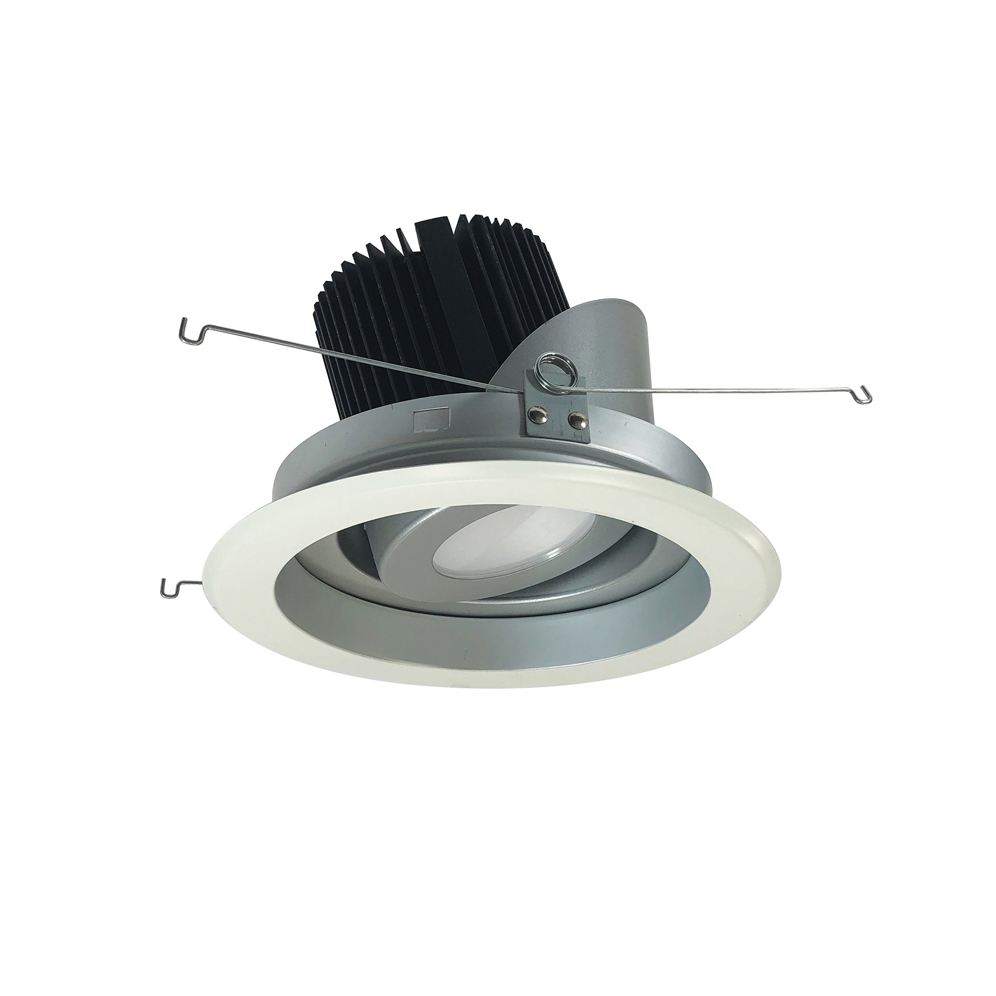 Nora Lighting NRM2-619L2540FHZW - Recessed - 6 Inch Marquise II Round Regressed Adj. Reflector, Flood, 2500lm, 4000K, Haze/White (Not Compatible with NHRM2-625 Housings)