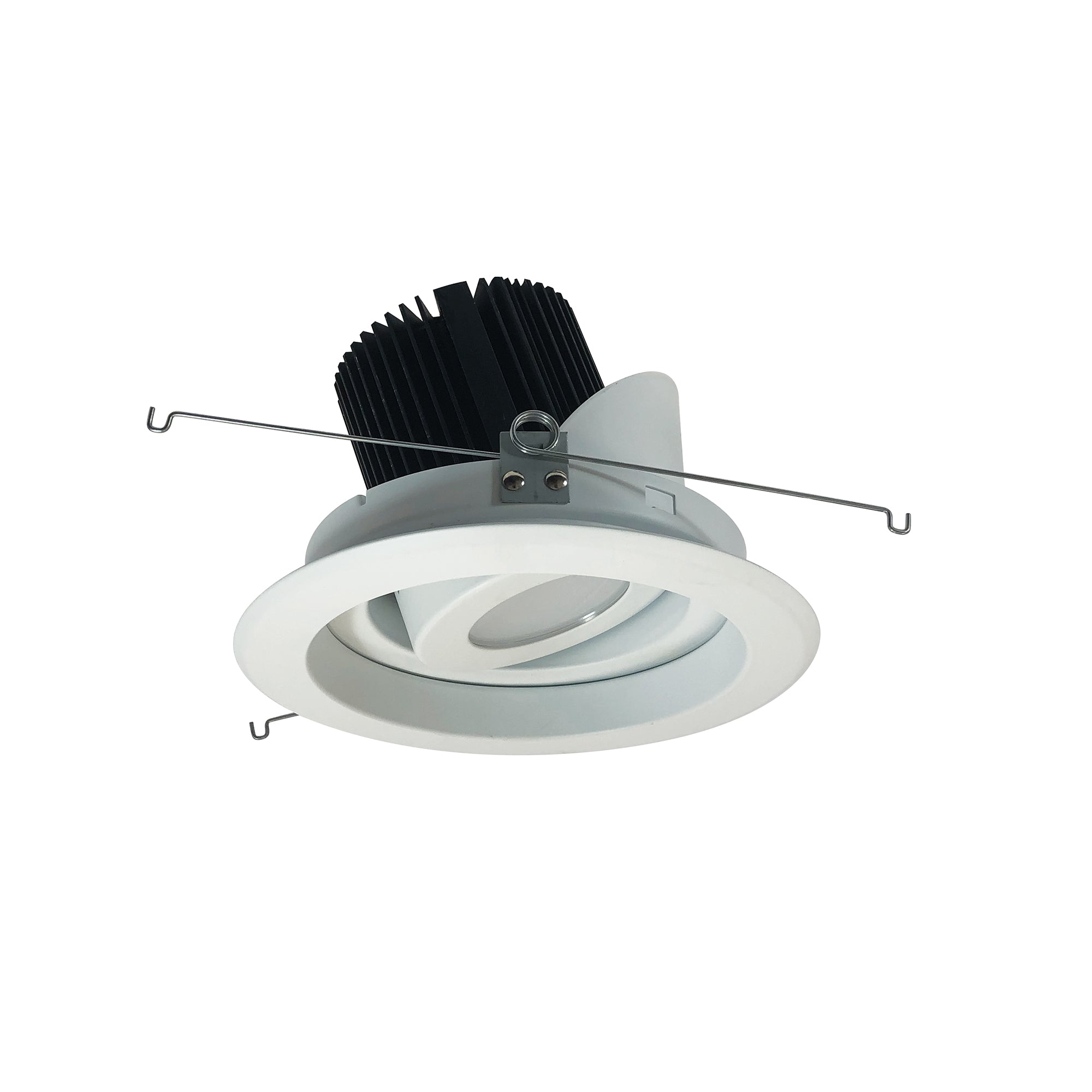 Nora Lighting NRM2-619L2530MMPW - Recessed - 6 Inch Marquise II Round Regressed Adj. Reflector, Medium Flood, 2500lm, 3000K, Matte Powder White (Not Compatible with NHRM2-625 Housings)