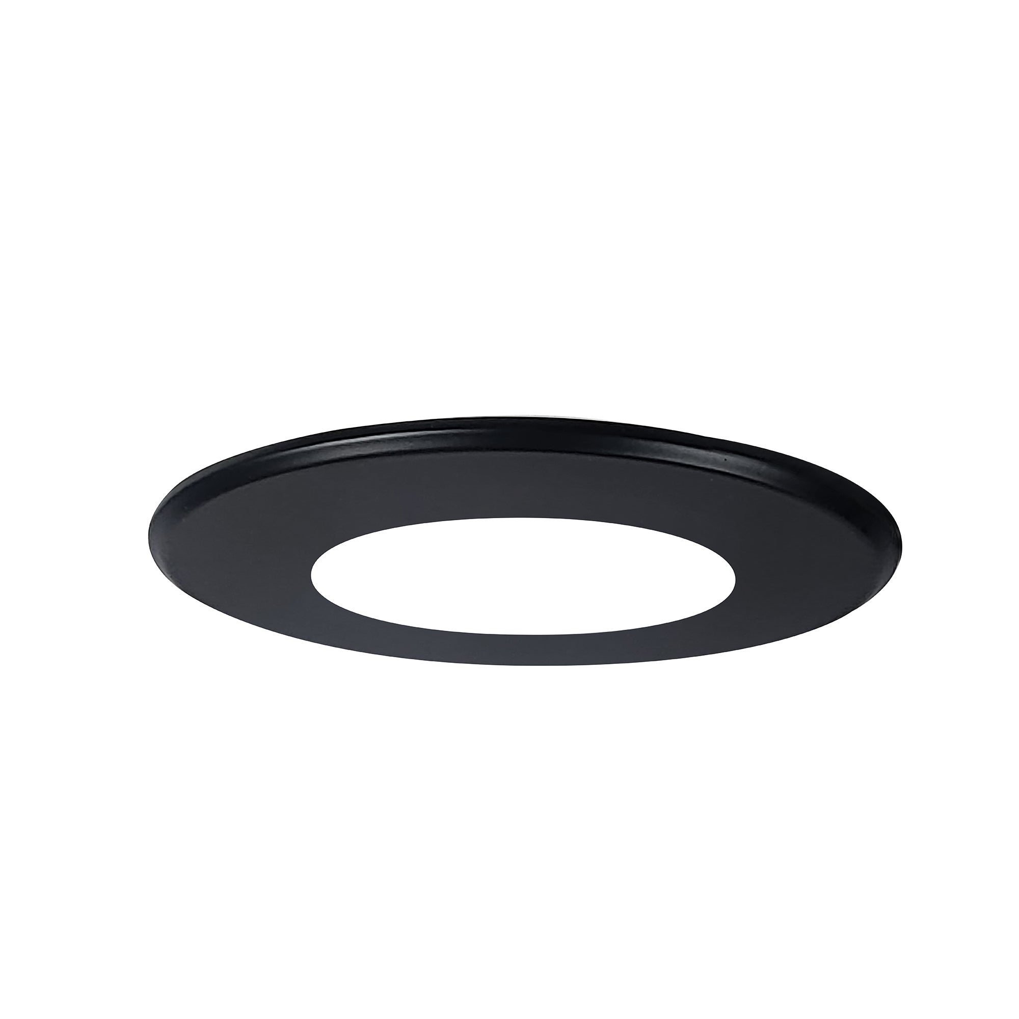 Nora Lighting NSLIM-4RDTB - Surface - Round Face Plate for NSLIM, Black Finish