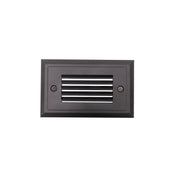 Nora Lighting NSW-641/30BZ - Step Light - Mia Die-Cast Mini LED Step Light w/ Horizontal Louver Face, 74lm, 1.5W, 3000K, Bronze, 120V Dimming