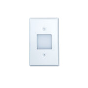 Nora Lighting NSW-6629W - Step Light - Mini LED Step Light w/ Frosted Glass Lens Face Plate, 1W, 90+ CRI, 2700K, White, 120V Non-Dimming