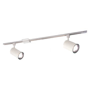Nora Lighting NTL-151/2H - Track - 4-ft Track Pack with (2) Flat Back Cylinder PAR30 Track Heads, White