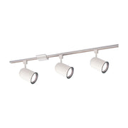 Nora Lighting NTL-156 - Track - 4-ft Track Pack with (3) Round Back Cylinder PAR30 Track Heads, White