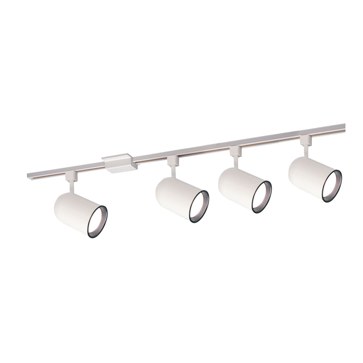 Nora Lighting NTL-156/4H - Track - 4-ft Track Pack with (4) Round Back Cylinder PAR30 Track Heads, White