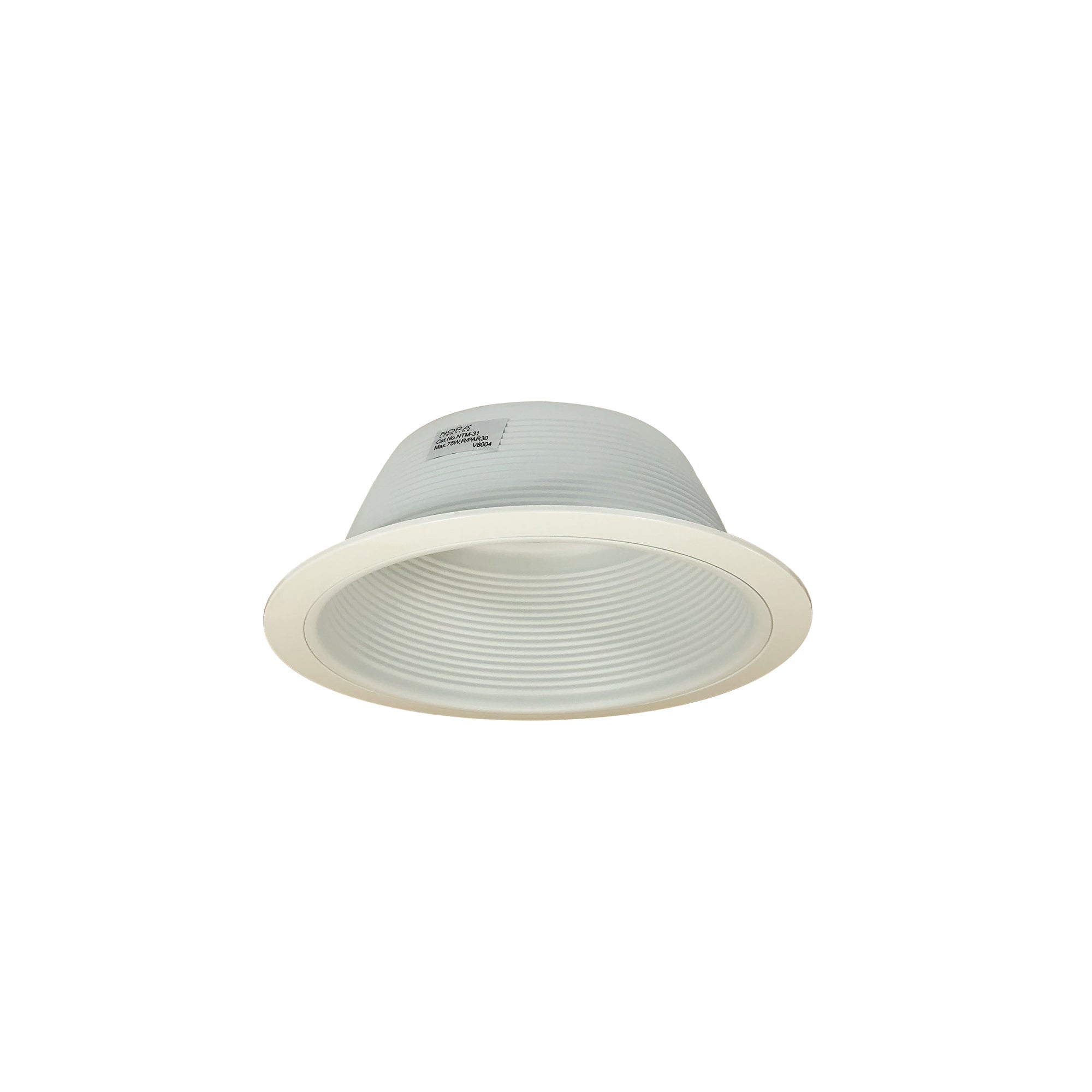 Nora Lighting NTM-31 - Recessed - 6 Inch BR/PAR30 Stepped Baffle w/ Plastic Ring, White
