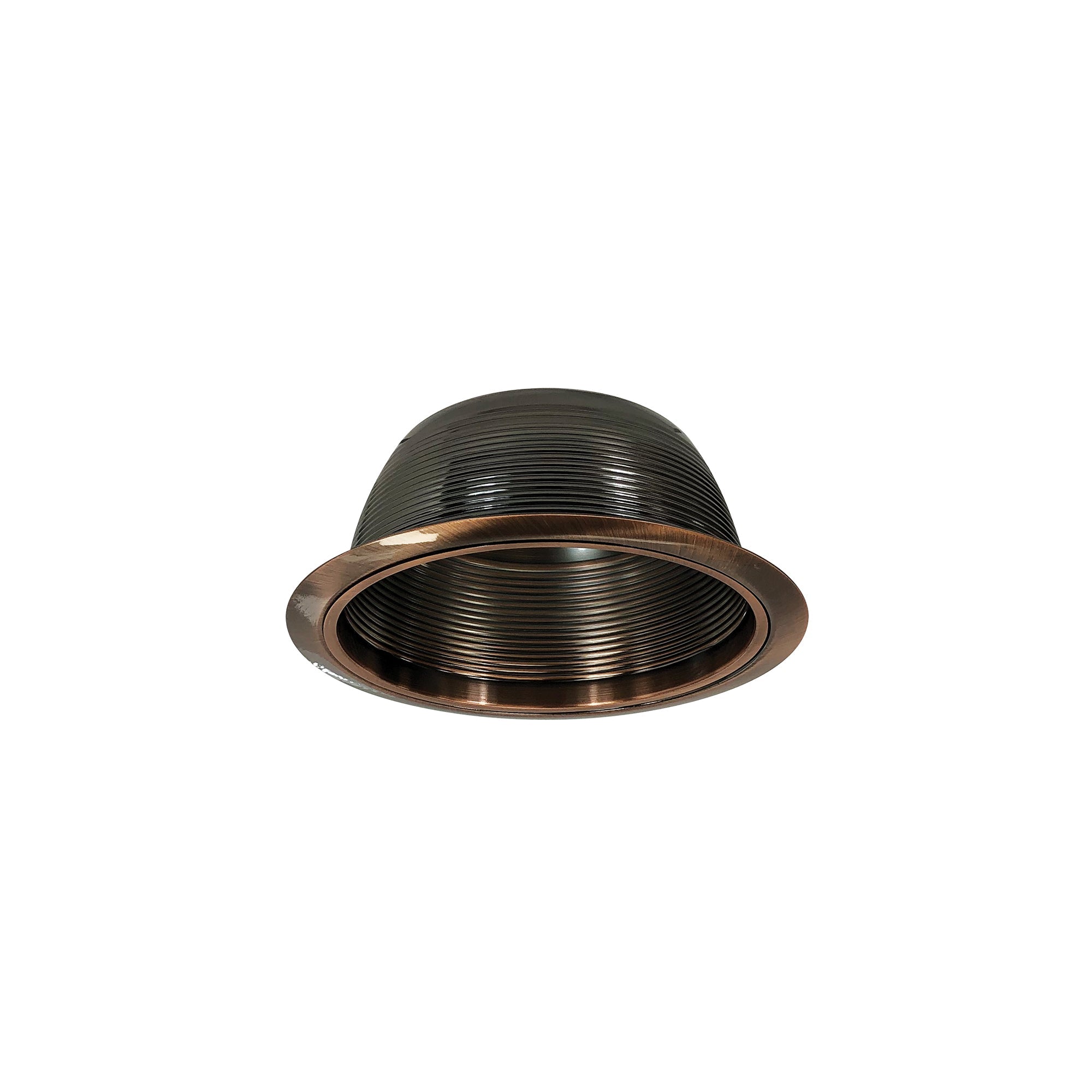 Nora Lighting NTM-33 - Recessed - 6 Inch BR/PAR30 Stepped Baffle w/ Metal Ring, Copper