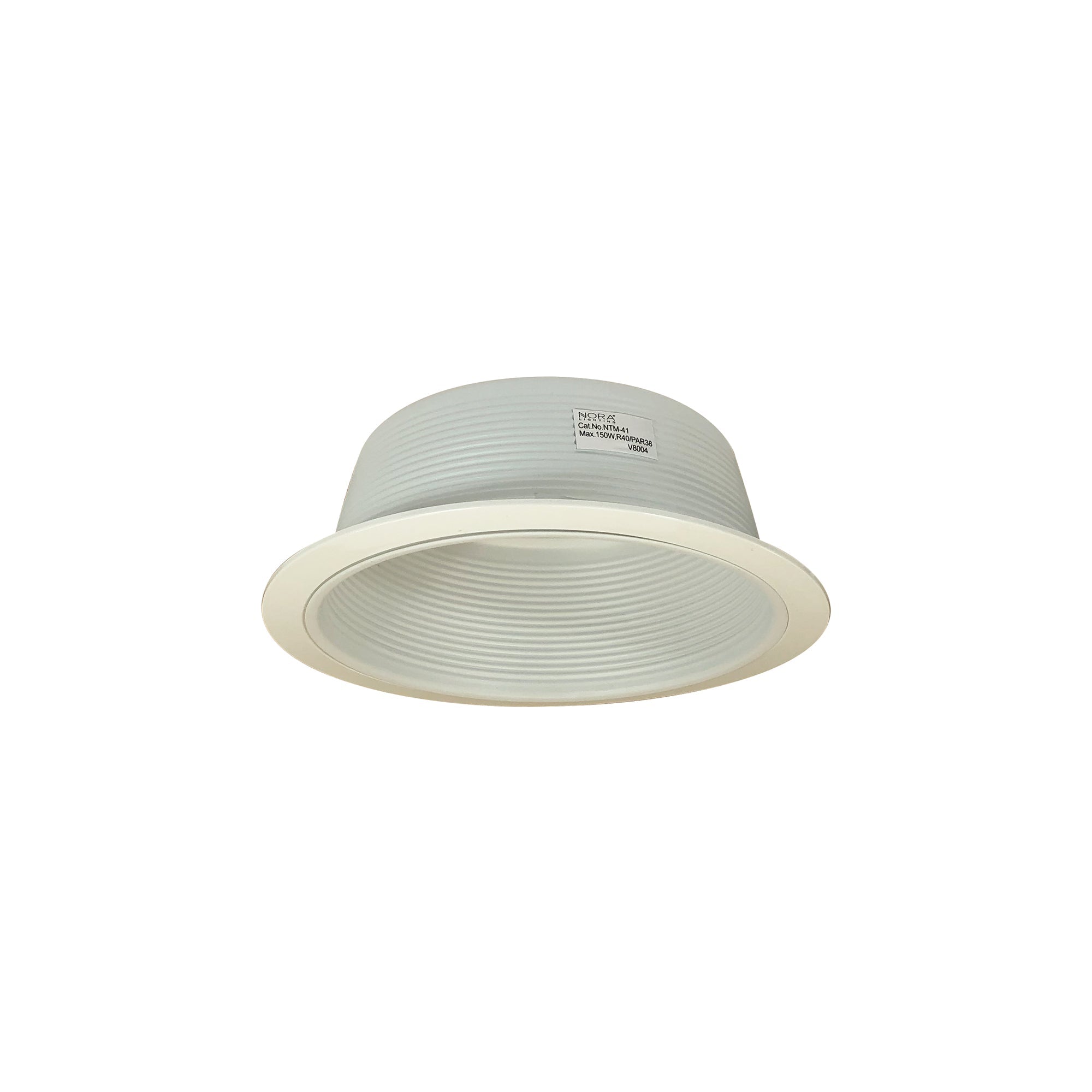 Nora Lighting NTM-41 - Recessed - 6 Inch Stepped Baffle w/ Plastic Ring, White