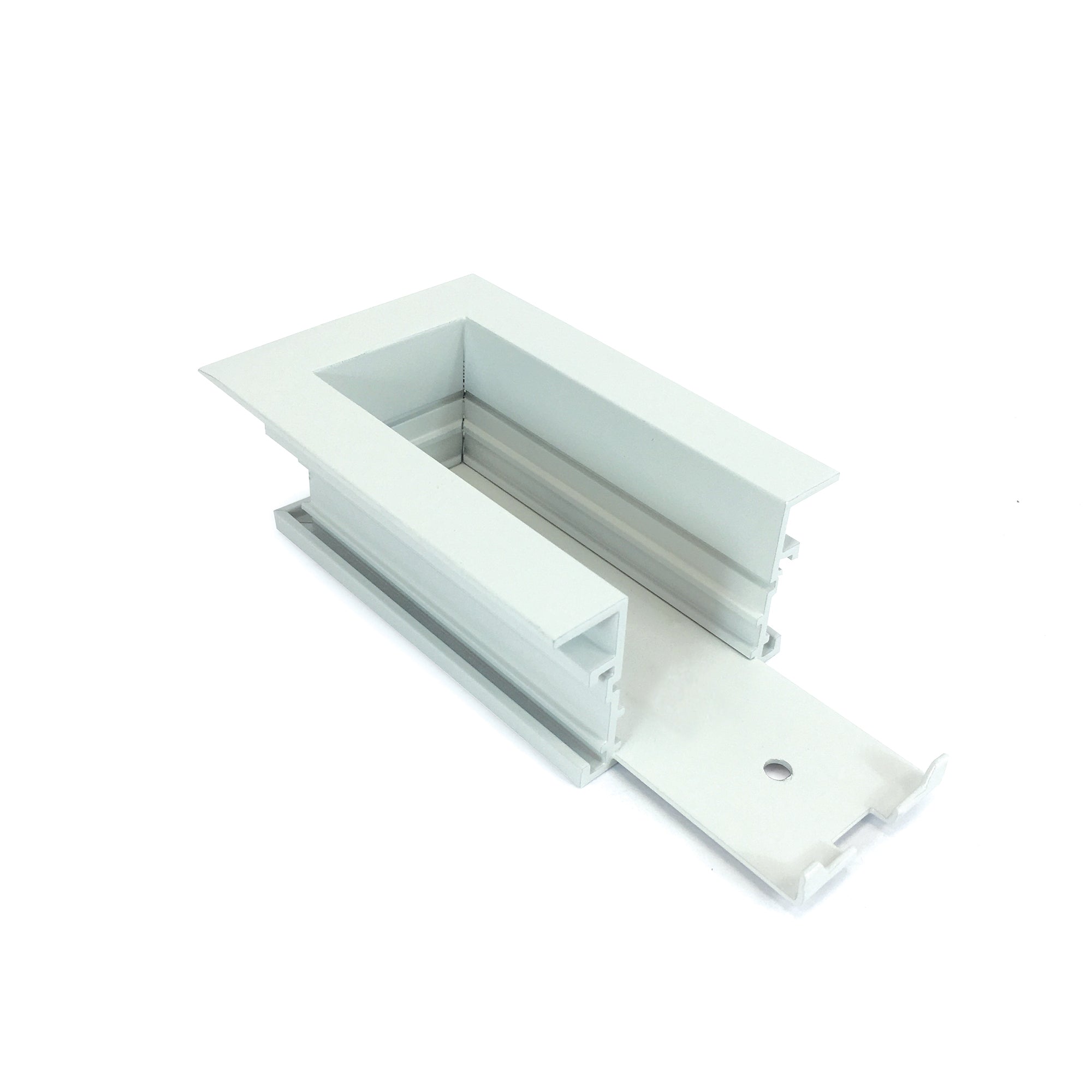 Nora Lighting NTRT-16W - Track - End Feed for Recessed Track, 1 or 2 Circuit Track, White