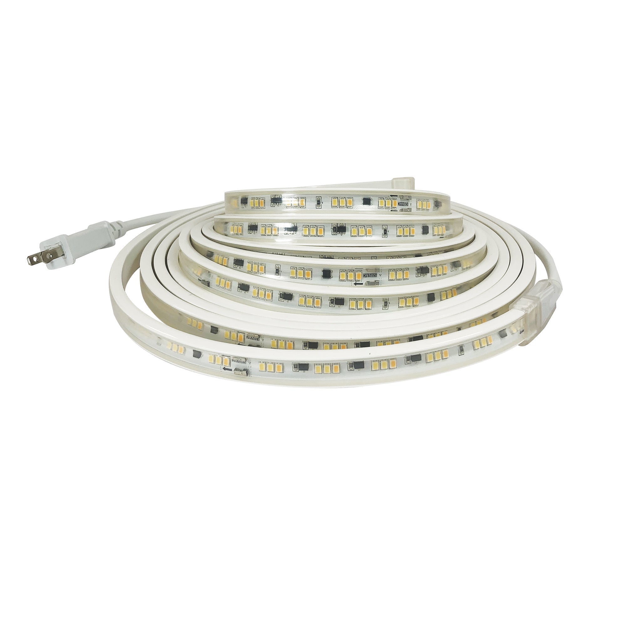 Nora Lighting NUTP13-W20-12-930/CP - Accent / Undercabinet - Custom Cut 20-ft 120V Continuous LED Tape Light, 330lm / 3.6W per foot, 3000K, w/ Mounting Clips and 8' Cord & Plug