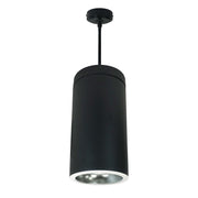 Nora Lighting NYLD2-6P10127DWB - Cylinder - 6 Inch Cobalt Pendant Mount Cylinder, Black, 1000L, 2700K, Diffused/White Reflector, 120V Triac/ELV Dimming
