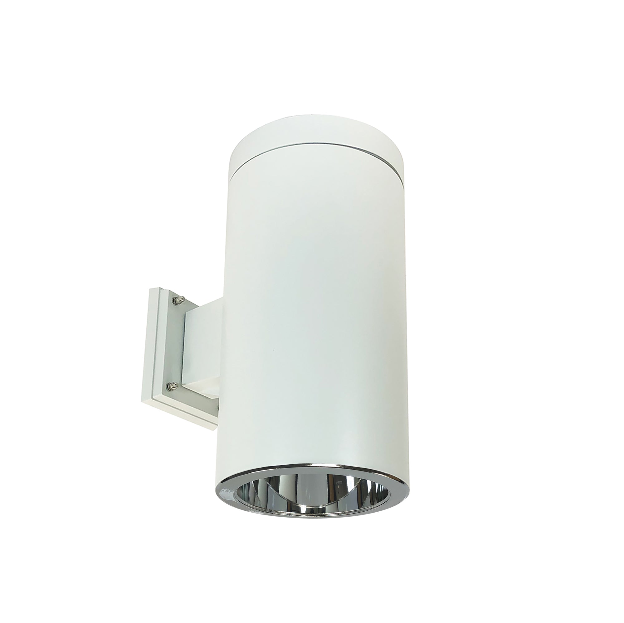 Nora Lighting NYLS2-6W35135MCCW6 - Cylinder - 6 Inch CYL WALL MNT 3500L 35K REF. MED FLD. CLEAR/CLEAR FLANGE 120-277V 0-10V WH CYL